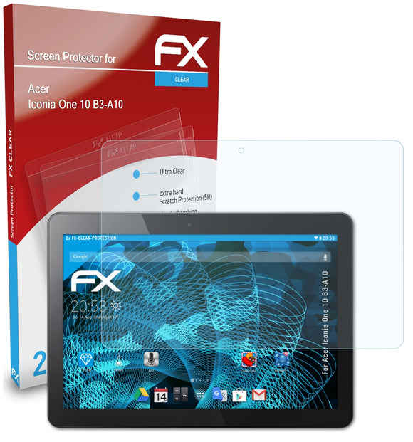 atFoliX FX-Clear Schutzfolie für Acer Iconia One 10 (B3-A10)