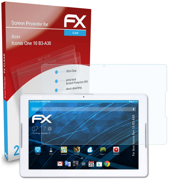 atFoliX FX-Clear Schutzfolie für Acer Iconia One 10 (B3-A30)