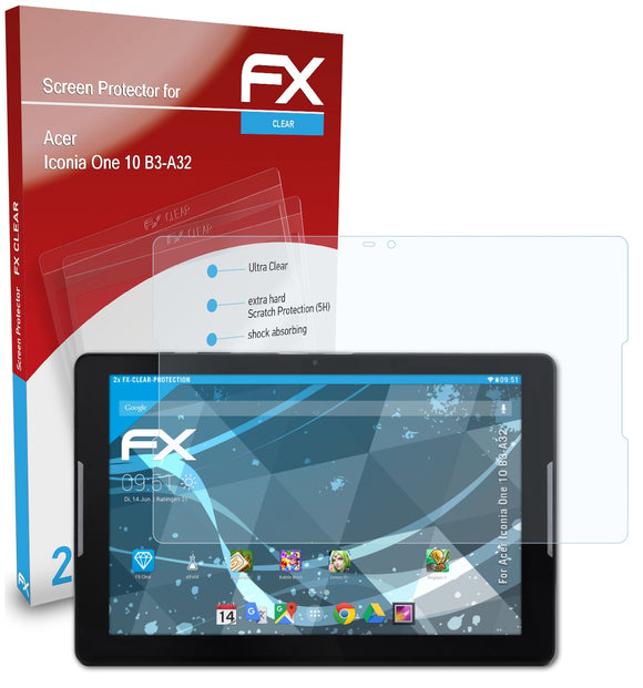atFoliX FX-Clear Schutzfolie für Acer Iconia One 10 (B3-A32)