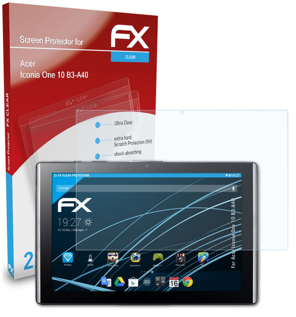 atFoliX FX-Clear Schutzfolie für Acer Iconia One 10 (B3-A40)