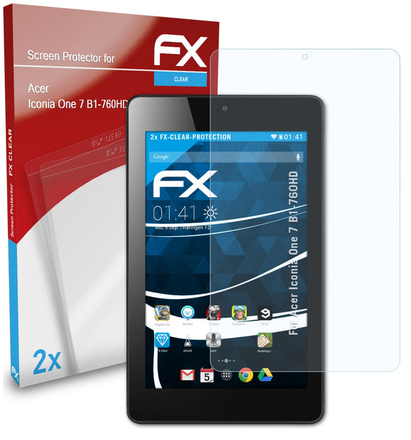 atFoliX FX-Clear Schutzfolie für Acer Iconia One 7 (B1-760HD)