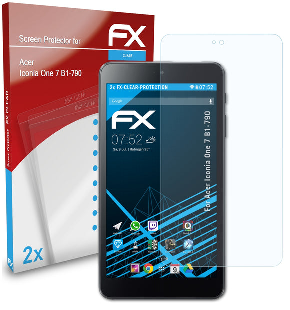 atFoliX FX-Clear Schutzfolie für Acer Iconia One 7 (B1-790)