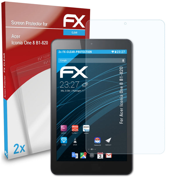 atFoliX FX-Clear Schutzfolie für Acer Iconia One 8 (B1-820)