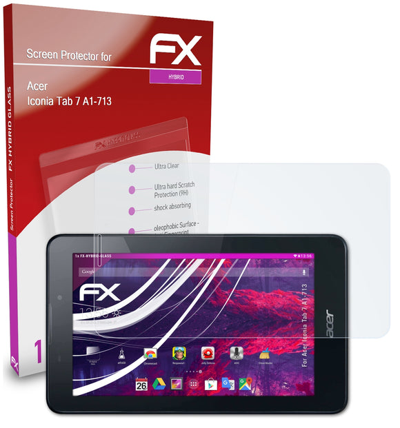 atFoliX FX-Hybrid-Glass Panzerglasfolie für Acer Iconia Tab 7 (A1-713)