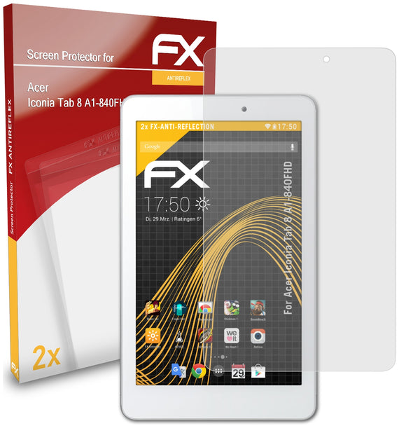 atFoliX FX-Antireflex Displayschutzfolie für Acer Iconia Tab 8 (A1-840FHD)