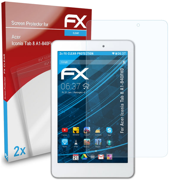 atFoliX FX-Clear Schutzfolie für Acer Iconia Tab 8 (A1-840FHD)