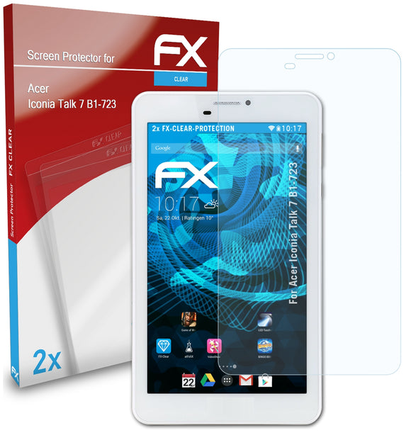 atFoliX FX-Clear Schutzfolie für Acer Iconia Talk 7 (B1-723)