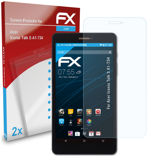 atFoliX FX-Clear Schutzfolie für Acer Iconia Talk S (A1-734)