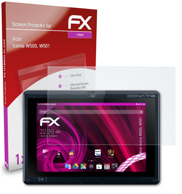 atFoliX FX-Hybrid-Glass Panzerglasfolie für Acer Iconia W500, W501