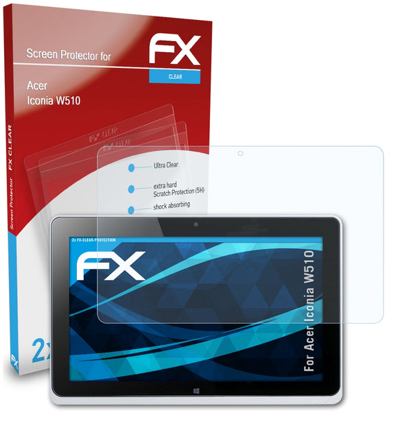 atFoliX FX-Clear Schutzfolie für Acer Iconia W510