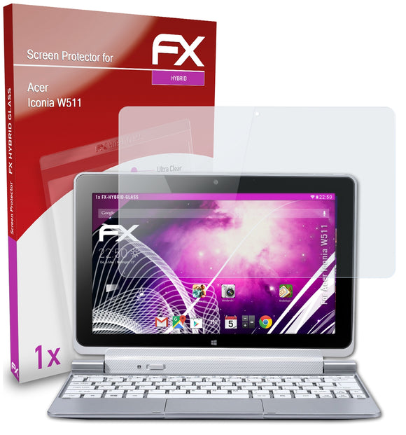 atFoliX FX-Hybrid-Glass Panzerglasfolie für Acer Iconia W511