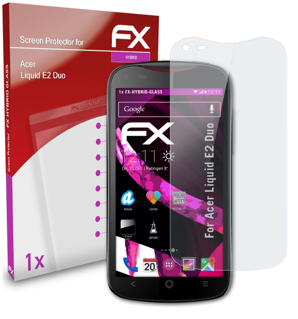 atFoliX FX-Hybrid-Glass Panzerglasfolie für Acer Liquid E2 Duo