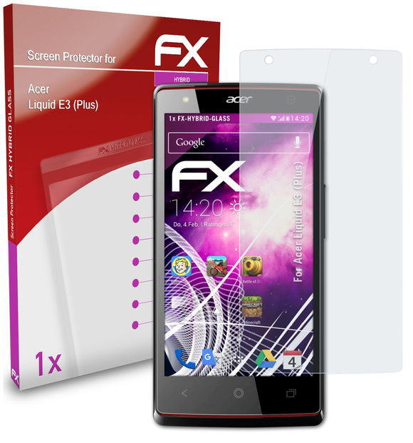 atFoliX FX-Hybrid-Glass Panzerglasfolie für Acer Liquid E3 (Plus)