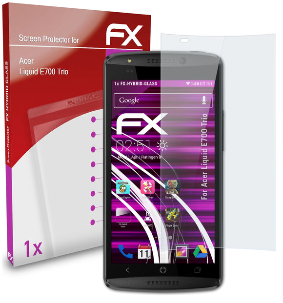 atFoliX FX-Hybrid-Glass Panzerglasfolie für Acer Liquid E700 Trio