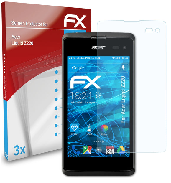 atFoliX FX-Clear Schutzfolie für Acer Liquid Z220