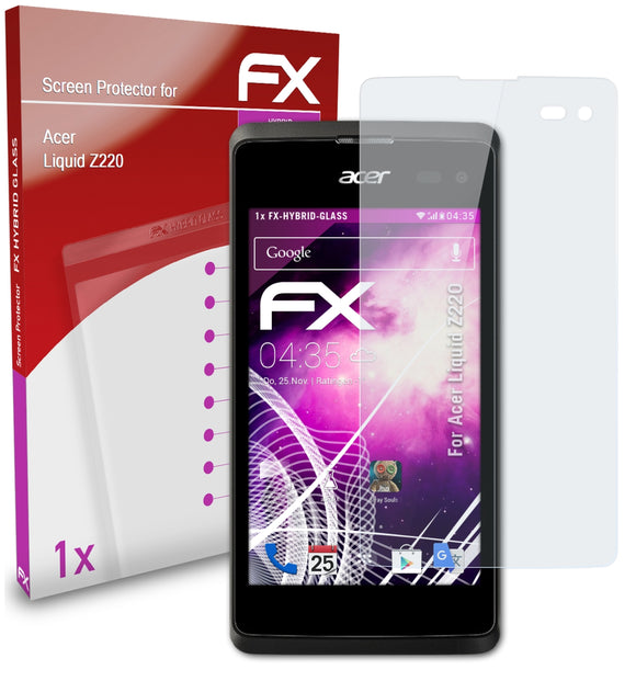 atFoliX FX-Hybrid-Glass Panzerglasfolie für Acer Liquid Z220