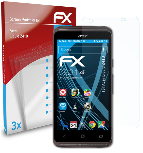 atFoliX FX-Clear Schutzfolie für Acer Liquid Z410