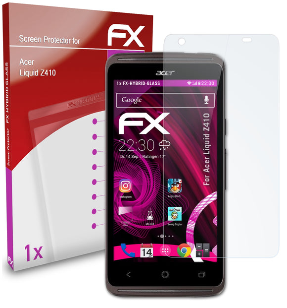 atFoliX FX-Hybrid-Glass Panzerglasfolie für Acer Liquid Z410