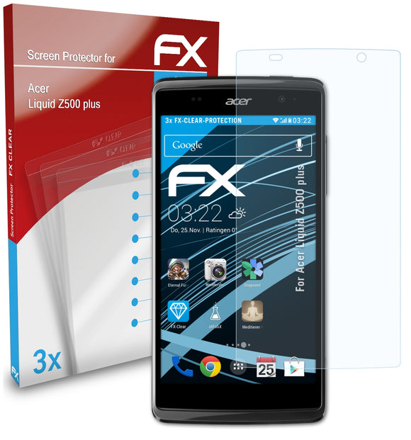atFoliX FX-Clear Schutzfolie für Acer Liquid Z500 plus