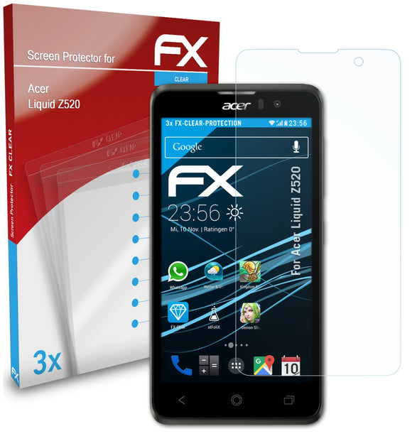 atFoliX FX-Clear Schutzfolie für Acer Liquid Z520