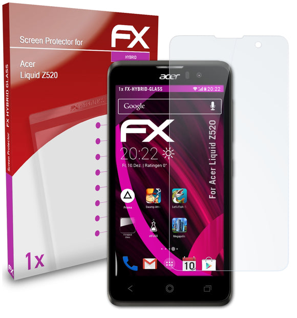 atFoliX FX-Hybrid-Glass Panzerglasfolie für Acer Liquid Z520