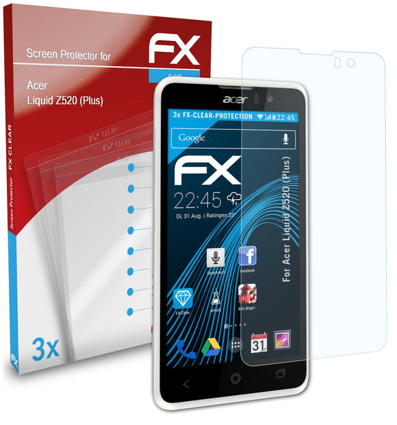 atFoliX FX-Clear Schutzfolie für Acer Liquid Z520 (Plus)