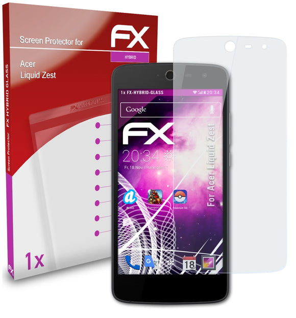 atFoliX FX-Hybrid-Glass Panzerglasfolie für Acer Liquid Zest