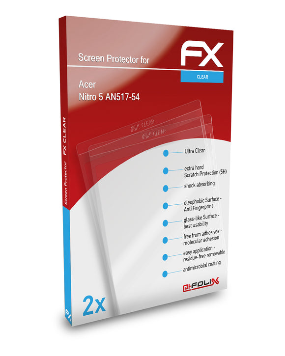 atFoliX FX-Clear Schutzfolie für Acer Nitro 5 AN517-54