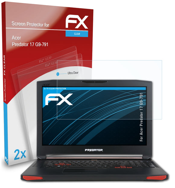 atFoliX FX-Clear Schutzfolie für Acer Predator 17 (G9-791)