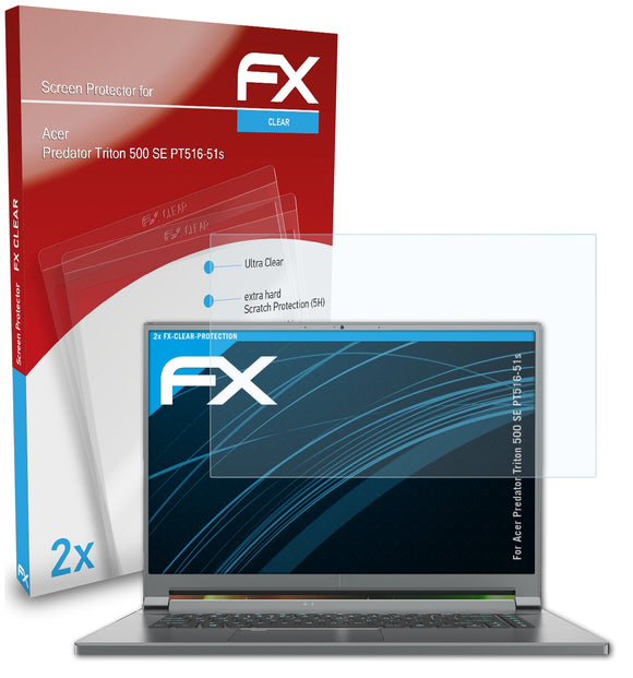 atFoliX FX-Clear Schutzfolie für Acer Predator Triton 500 SE (PT516-51s)