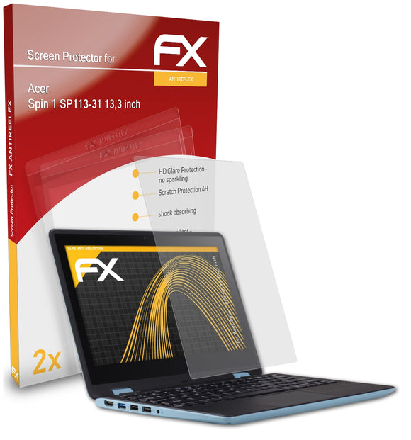 atFoliX FX-Antireflex Displayschutzfolie für Acer Spin 1 SP113-31 (13,3 inch)