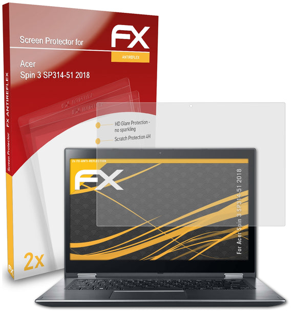 atFoliX FX-Antireflex Displayschutzfolie für Acer Spin 3 SP314-51 (2018)