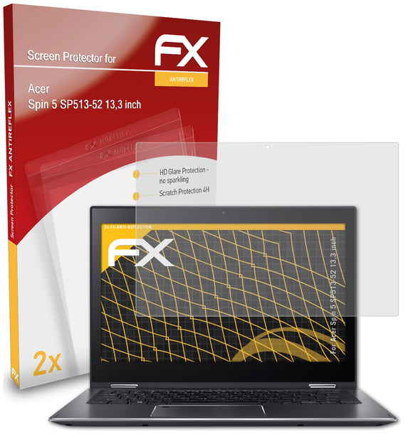 atFoliX FX-Antireflex Displayschutzfolie für Acer Spin 5 SP513-52 (13,3 inch)