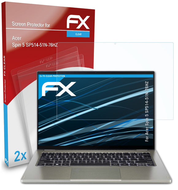 atFoliX FX-Clear Schutzfolie für Acer Spin 5 SP514-51N-76HZ