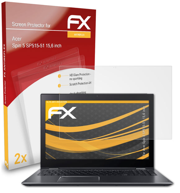 atFoliX FX-Antireflex Displayschutzfolie für Acer Spin 5 SP515-51 (15,6 inch)