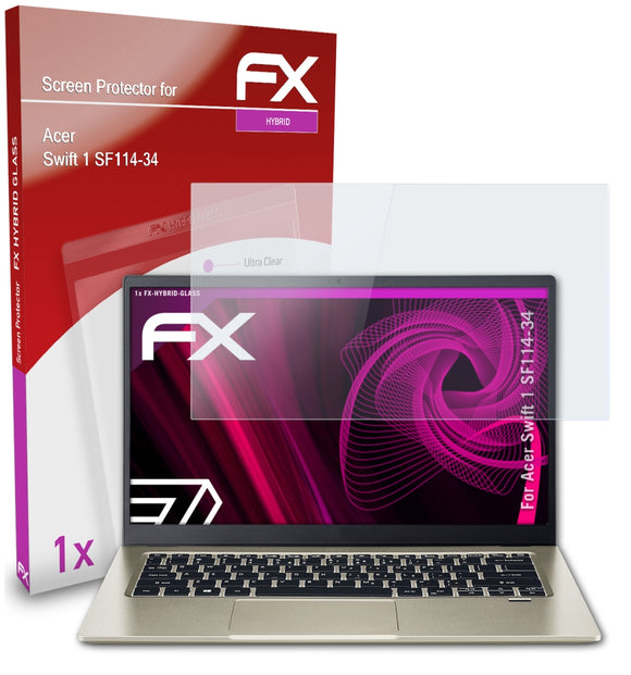 atFoliX FX-Hybrid-Glass Panzerglasfolie für Acer Swift 1 (SF114-34)