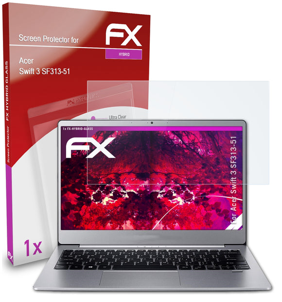 atFoliX FX-Hybrid-Glass Panzerglasfolie für Acer Swift 3 (SF313-51)