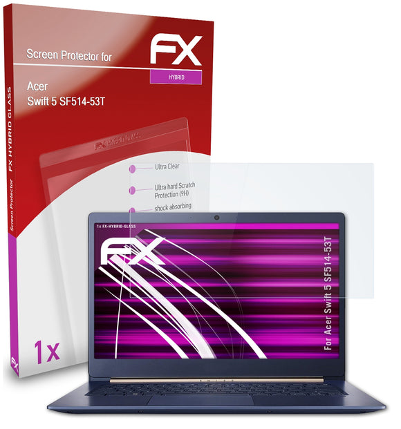 atFoliX FX-Hybrid-Glass Panzerglasfolie für Acer Swift 5 (SF514-53T)