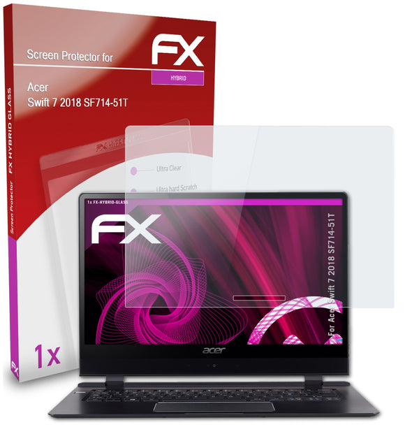 atFoliX FX-Hybrid-Glass Panzerglasfolie für Acer Swift 7 2018 (SF714-51T)