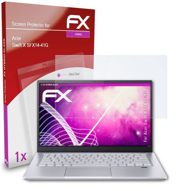 atFoliX FX-Hybrid-Glass Panzerglasfolie für Acer Swift X (SFX14-41G)