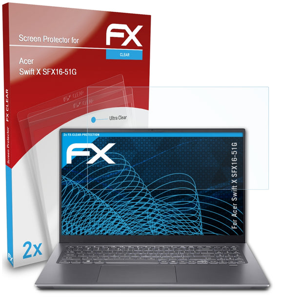 atFoliX FX-Clear Schutzfolie für Acer Swift X (SFX16-51G)