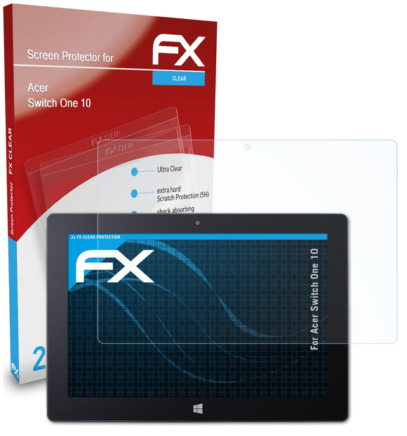 atFoliX FX-Clear Schutzfolie für Acer Switch One 10
