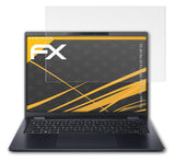 Panzerfolie atFoliX kompatibel mit Acer TravelMate P6 P614-52 P614P-52, entspiegelnde und stoßdämpfende FX (2X)