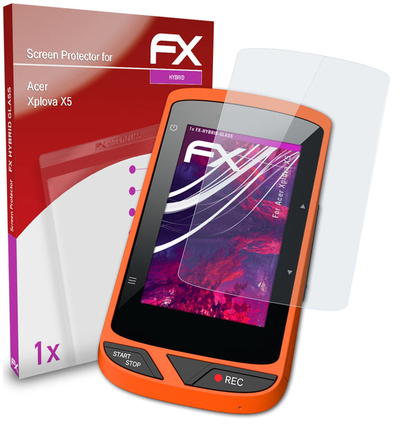 atFoliX FX-Hybrid-Glass Panzerglasfolie für Acer Xplova X5