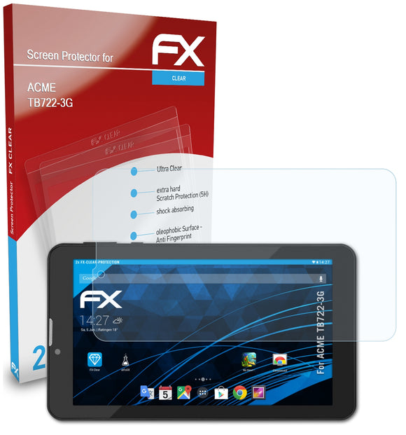 atFoliX FX-Clear Schutzfolie für ACME TB722-3G