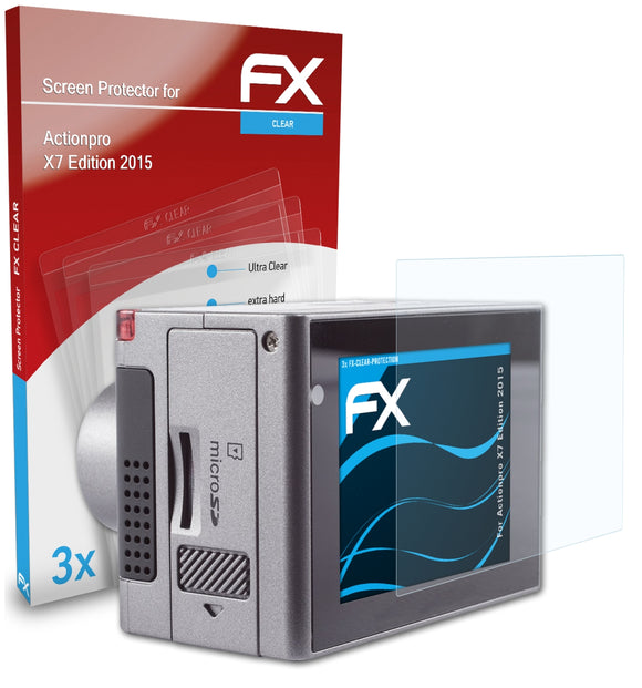atFoliX FX-Clear Schutzfolie für Actionpro X7 (Edition 2015)