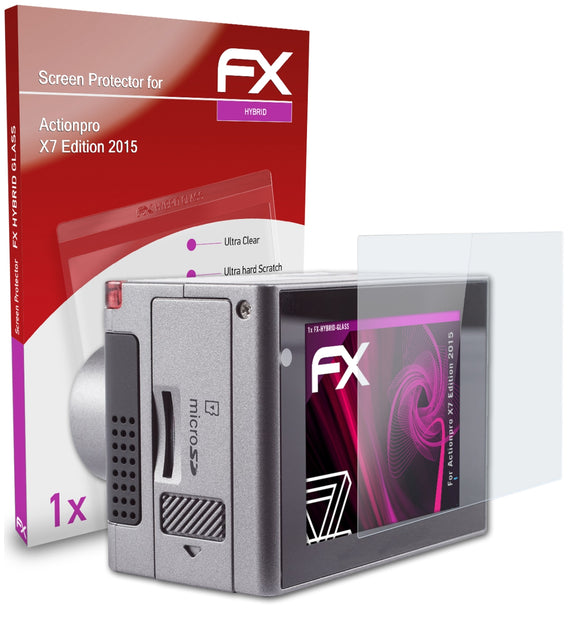 atFoliX FX-Hybrid-Glass Panzerglasfolie für Actionpro X7 (Edition 2015)