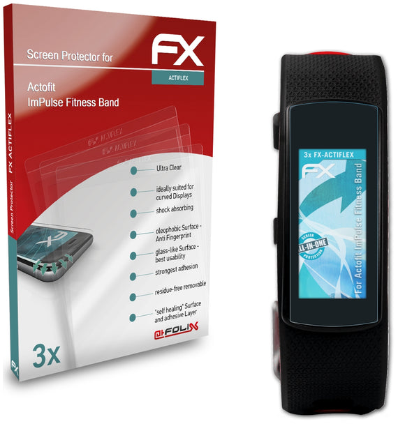 atFoliX FX-ActiFleX Displayschutzfolie für Actofit ImPulse Fitness Band