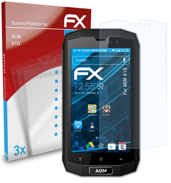 atFoliX FX-Clear Schutzfolie für AGM A1Q
