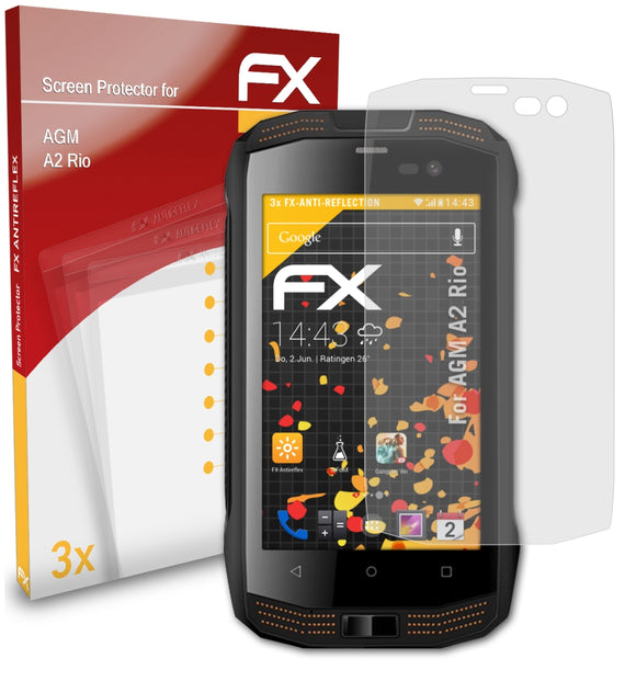 atFoliX FX-Antireflex Displayschutzfolie für AGM A2 Rio